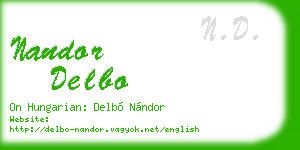 nandor delbo business card